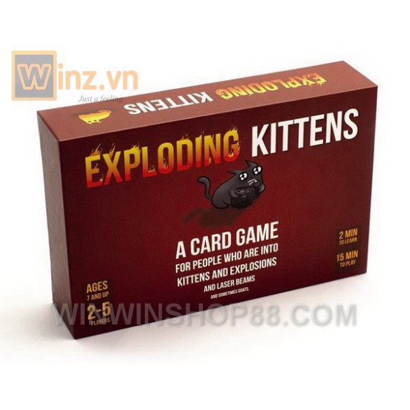 Bài Mèo Nổ - Exploding Kittens (hộp đỏ) board game Asam