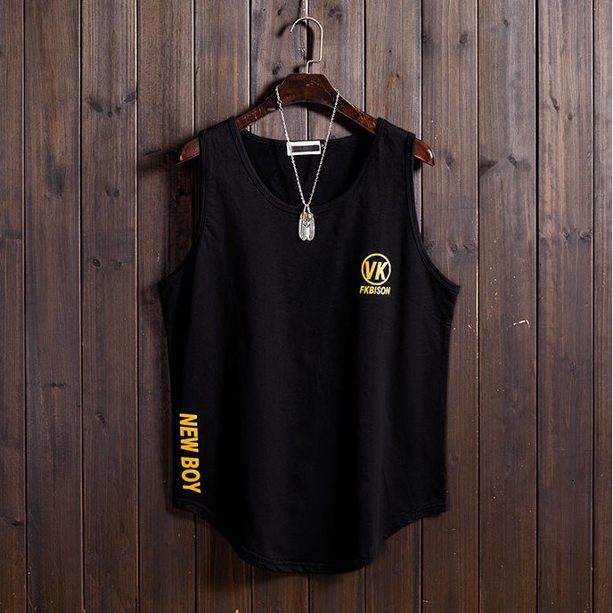 Áo tanktop tập gym nam vạt bầu BL009, Áo ba lỗ gym thun co dãn 4 chiều