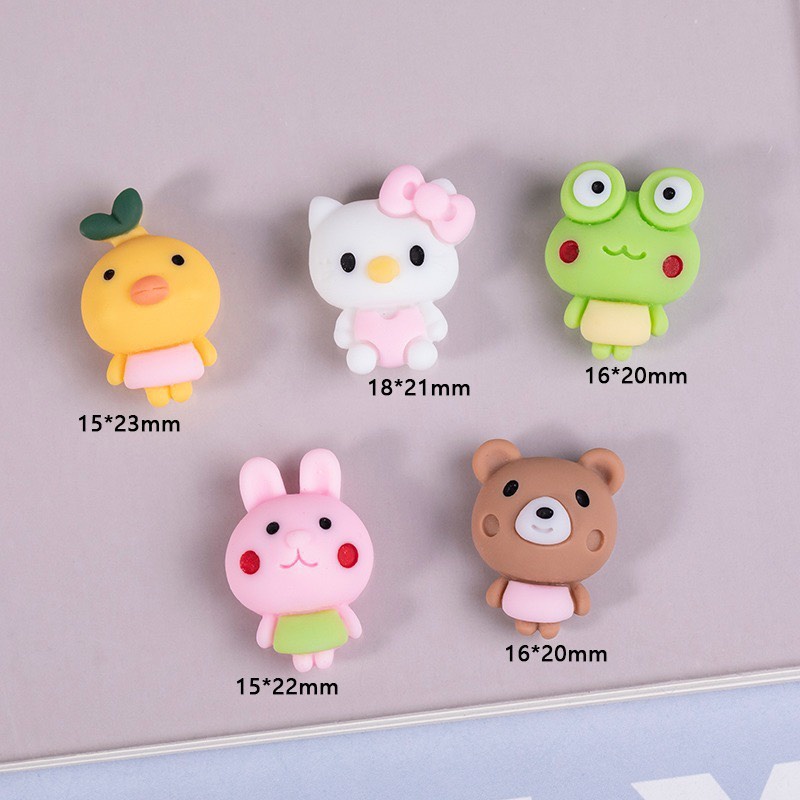 Charm (C328) slime/ Dụng Cụ Charm Trang Trí [Ko Keo &amp; Nút] Hình Thú Dễ Thương