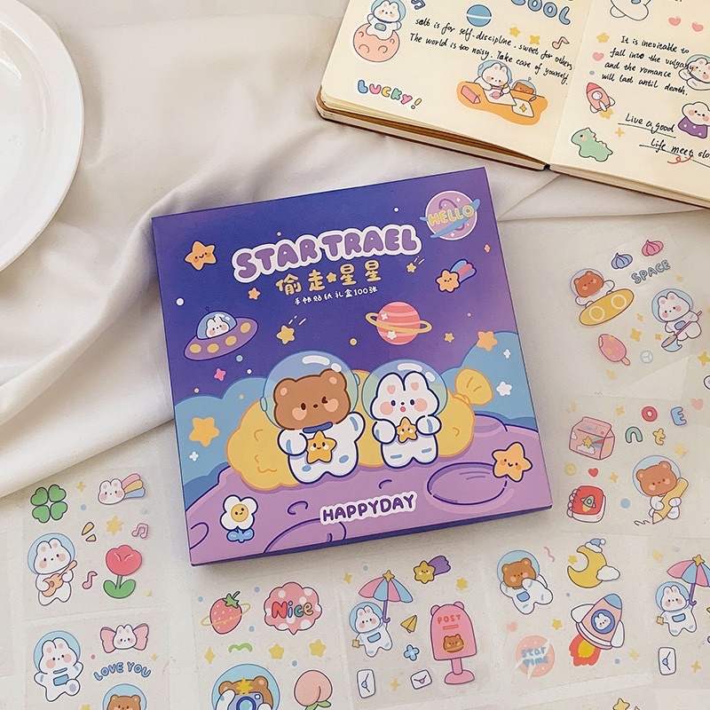 Miếng dán Mr.Paper chống thấm nước họa tiết hoạt hình dễ thương độc đáo dùng trang trí thủ công