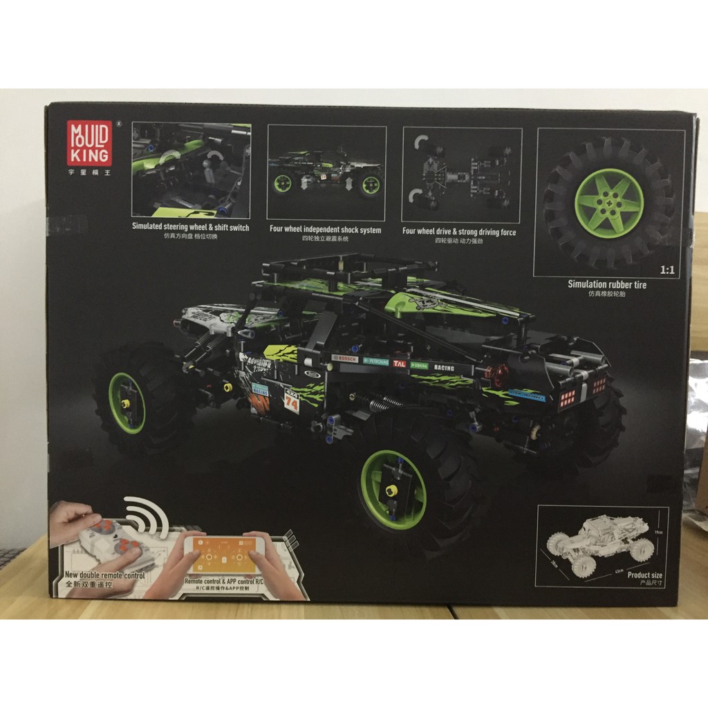 Lắp ghép Mô hình Buggy RC Terrain Off-Road Climbing Truck Mould king 18002 Xe Tải Xe Ngoài Đường Xe Điều Khiển Từ Xa