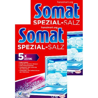 2 Muối Somat 1,2kg NK Đức cho máy rửa chén bát