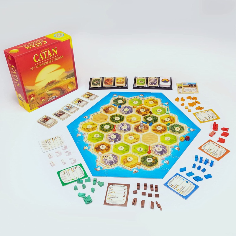 Bộ Trò Chơi Catan Board Game 25th Anniversary Cho Điện Thoại 5-6 Người Chơi