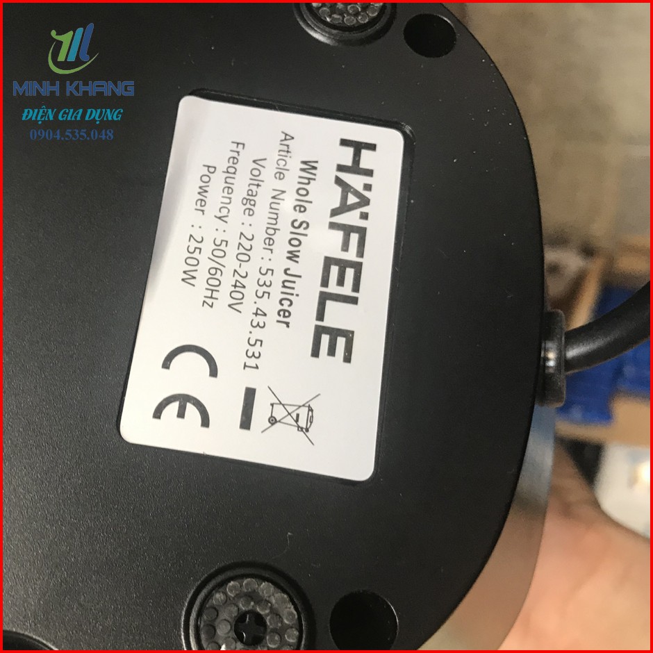 Phụ kiện Máy ép chậm công nghiệp Hafele JE230 Article number 535.43.531 250W