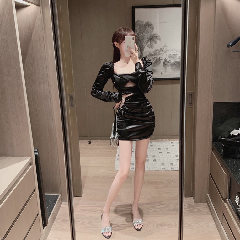 Đầm dáng ôm body tay dài Emilyshop ulzzang