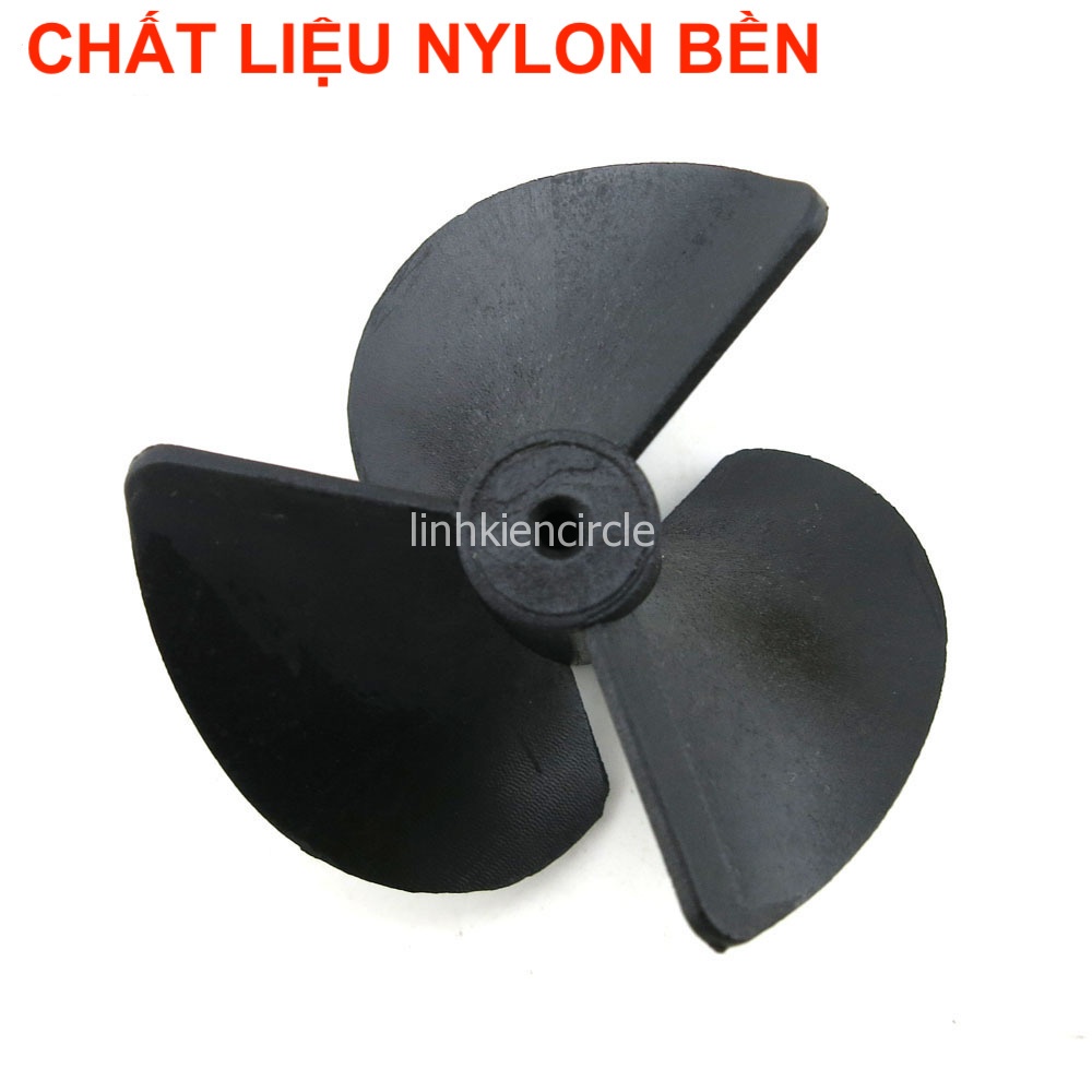 Chân vịt mini 40mm trục 2mm chất nylon siêu bền chế thuyền - LK0118