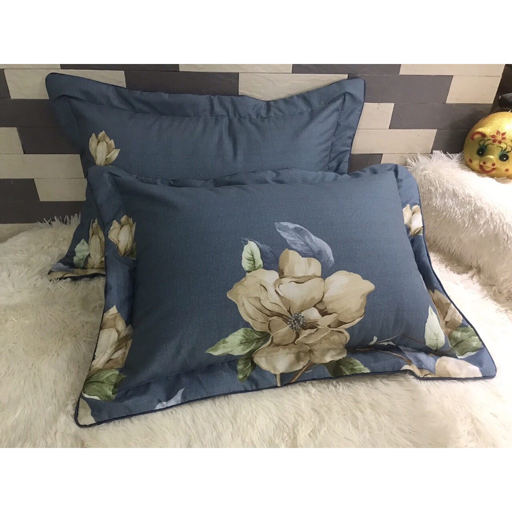 Vỏ gối đầu cotton hàn 100% loại dày (1 đôi)