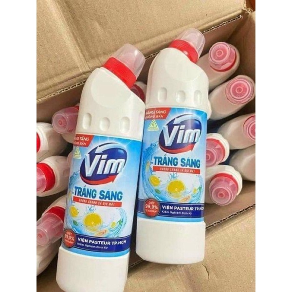 Nước tẩy bồn cầu Vim hương Chanh sả dịu mát