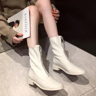 Bốt guidi da lỳ kéo khoá trước