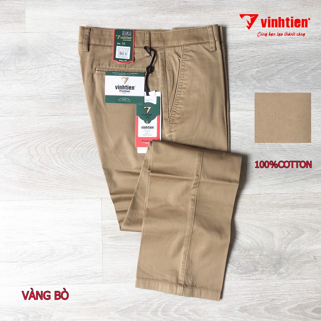 Quần kaki 1Ly Vĩnh Tiến 100% Cotton Dành Cho Trung Niên KK565