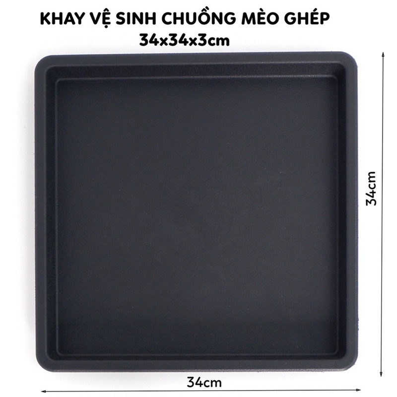 Khay Vệ Sinh Lắp Chuồng Chó Mèo Ghép Vừa Chuồng Quây