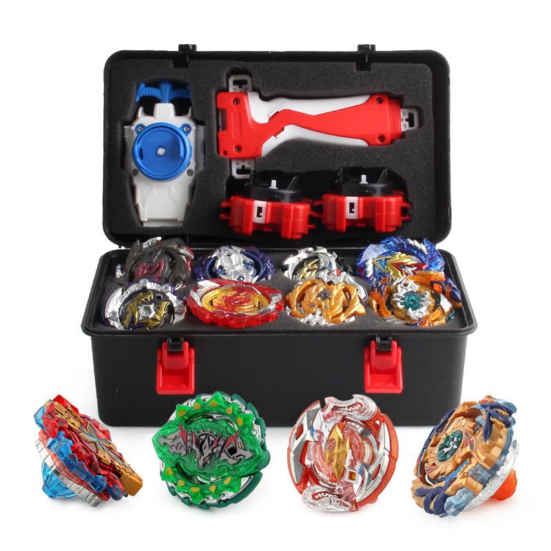 Set 12 Đồ Chơi Con Quay Beyblade B122 B125 B127 Có Hộp Đựng Cho Trẻ Em
