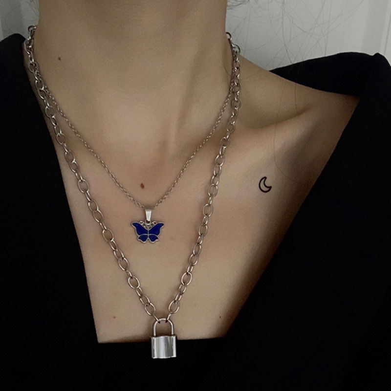 Vòng Cổ Mặt Bướm Thay Đổi Màu Sắc Phong Cách 22351