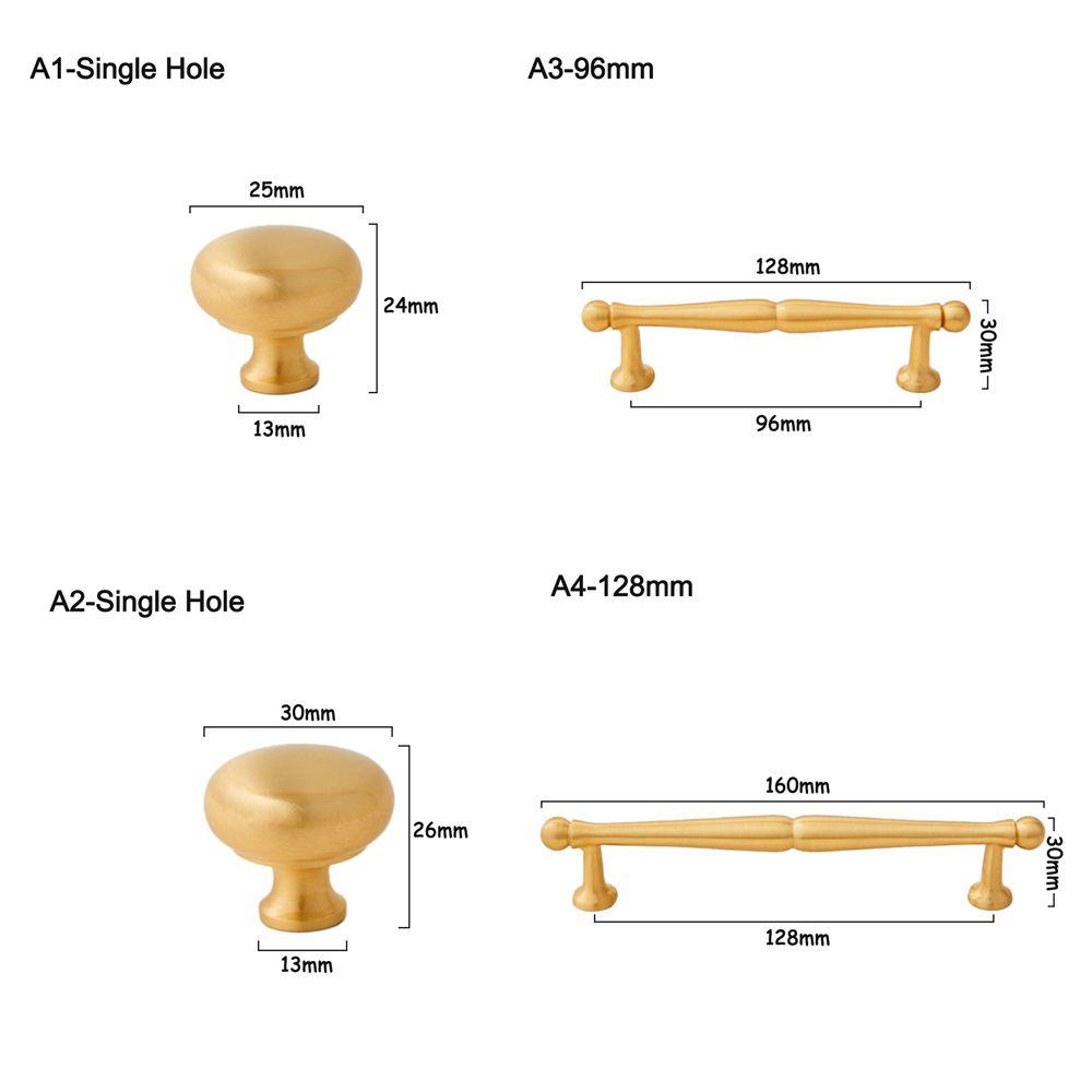 Tay Nắm Cửa Tủ Bằng Đồng Thau Phong Cách Cổ Điển
