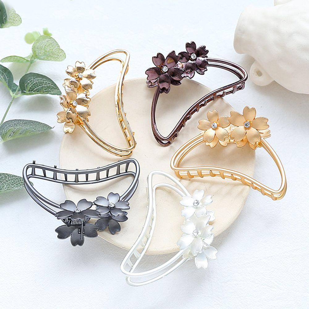 Kẹp Tóc Kim Loại Hình Hoa Phong Cách Hàn Quốc Cho Nữ