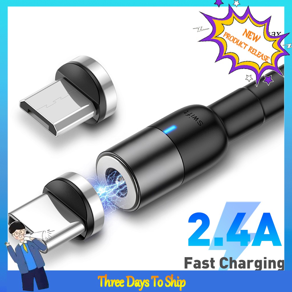 PHONE_Magnetic Type-c/Micro-USB/8Pin 2.4A Fast Charging Cable Data Transmission Cord