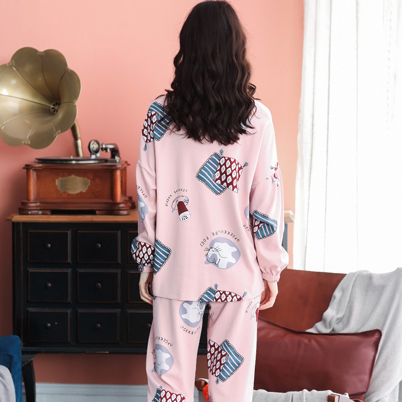 [ẢNH THẬT] Đồ bộ Thu Đông nữ mới nhất, vải cotton 100% mềm mại thoáng khí, màu hồng tôn da, họa tiết và thiết kế độc | BigBuy360 - bigbuy360.vn