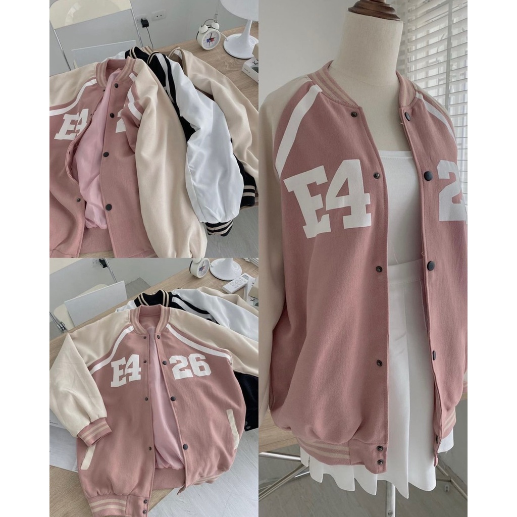 Áo Khoác Bomber F4 26 Form Rộng unisex, Áo Khoác Nữ