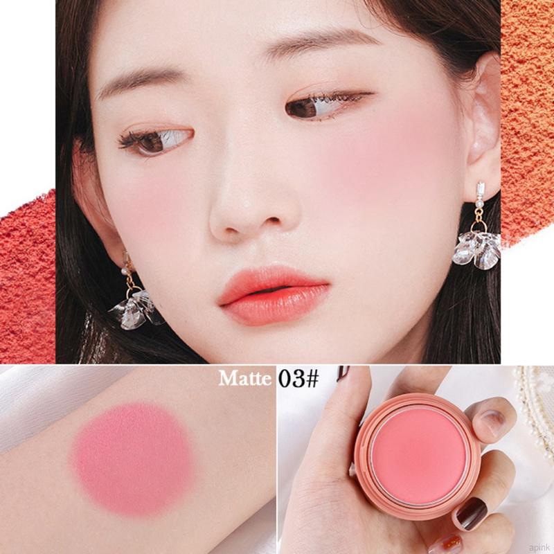 [Hàng mới về] Phấn má hồng trang điểm sáng da chống nước lâu trôi kèm bông phấn đầu nấm | BigBuy360 - bigbuy360.vn