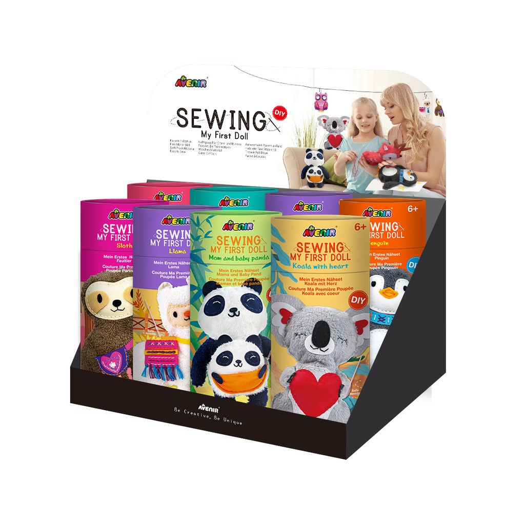 Tự làm đồ chơi bằng vải thú bông thủ công handmade nhiều mẫu cho bé chính hãng Avenir My 1st sewing doll My Mickey Shop