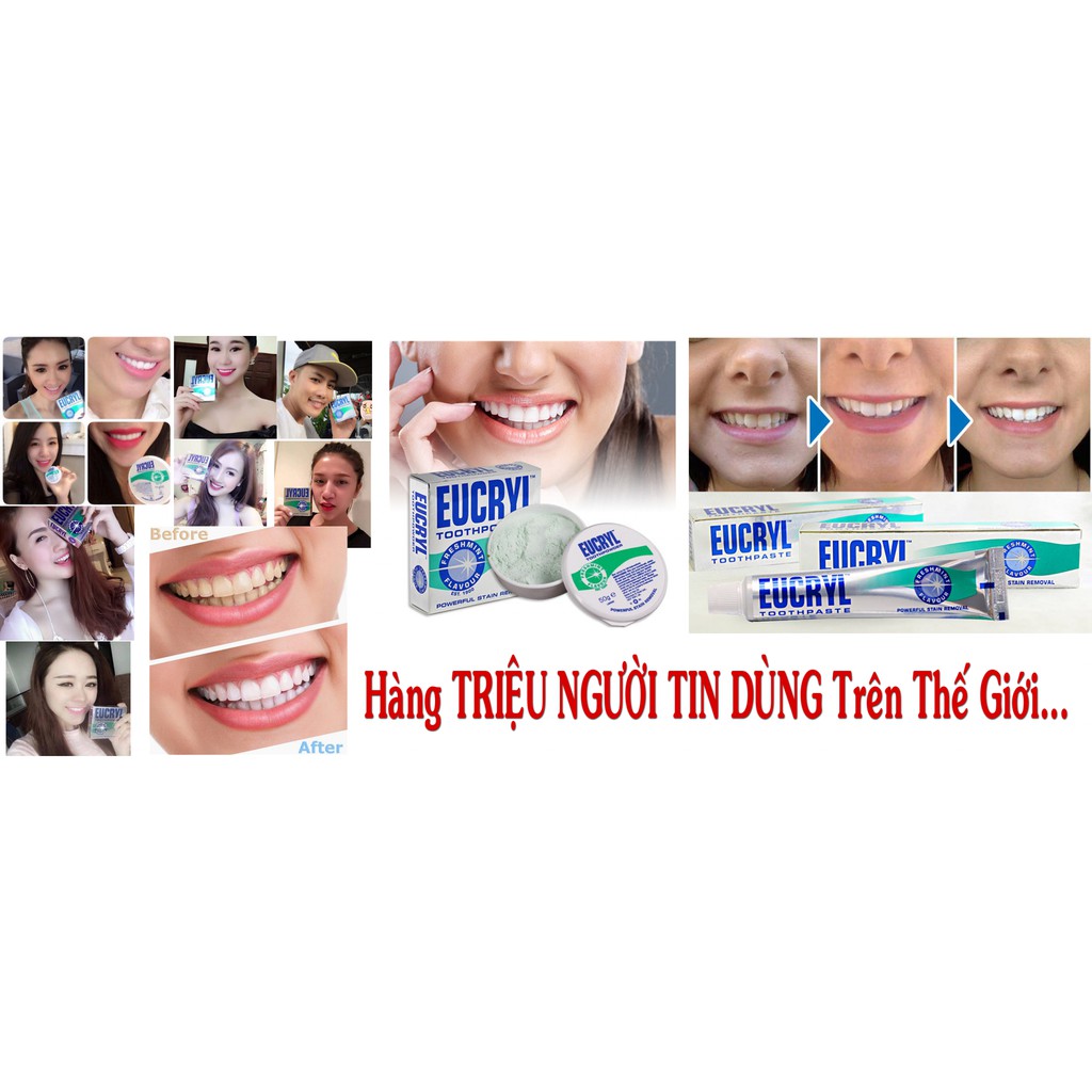 Bột làm trắng răng Eucryl Toothpowder – Anh