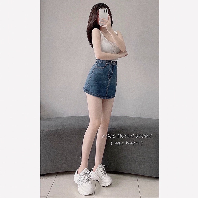 CHÂN VÁY QUẦN JEAN  CO GIÃN