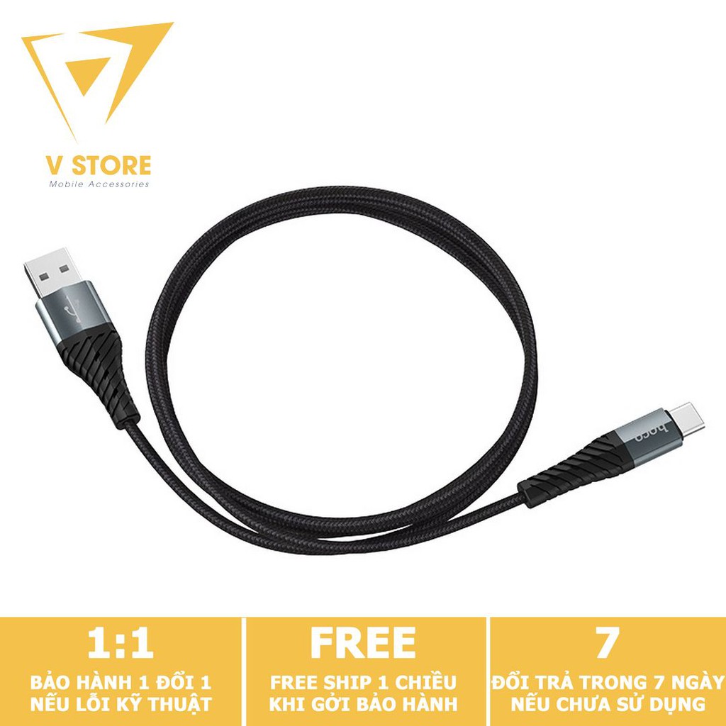 CÁP SẠC NHANH DÂY DÙ TYPE-C 3.0A HOCO X38 - DÀI 1.0M