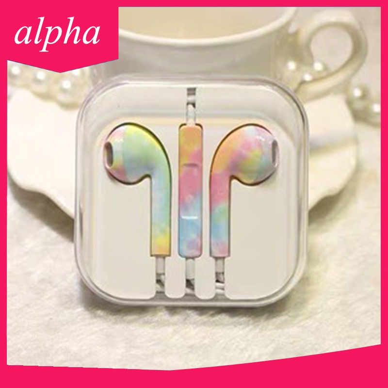 Tai nghe nhét tai có dây 3.5mm tích hợp micro thiết kế màu sắc phong cách thể thao cho OPPO IPhone6s Plus Samsung