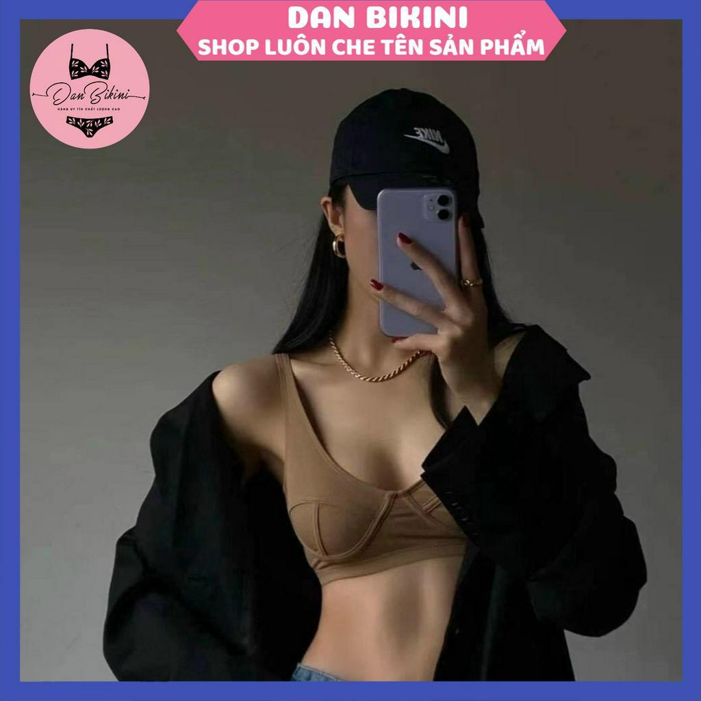 Áo Bra Nữ Cotton Thiết Kế Trơn Dáng Basic Có Sắn Mút nâng ngực gợi cảm MÃ 2186