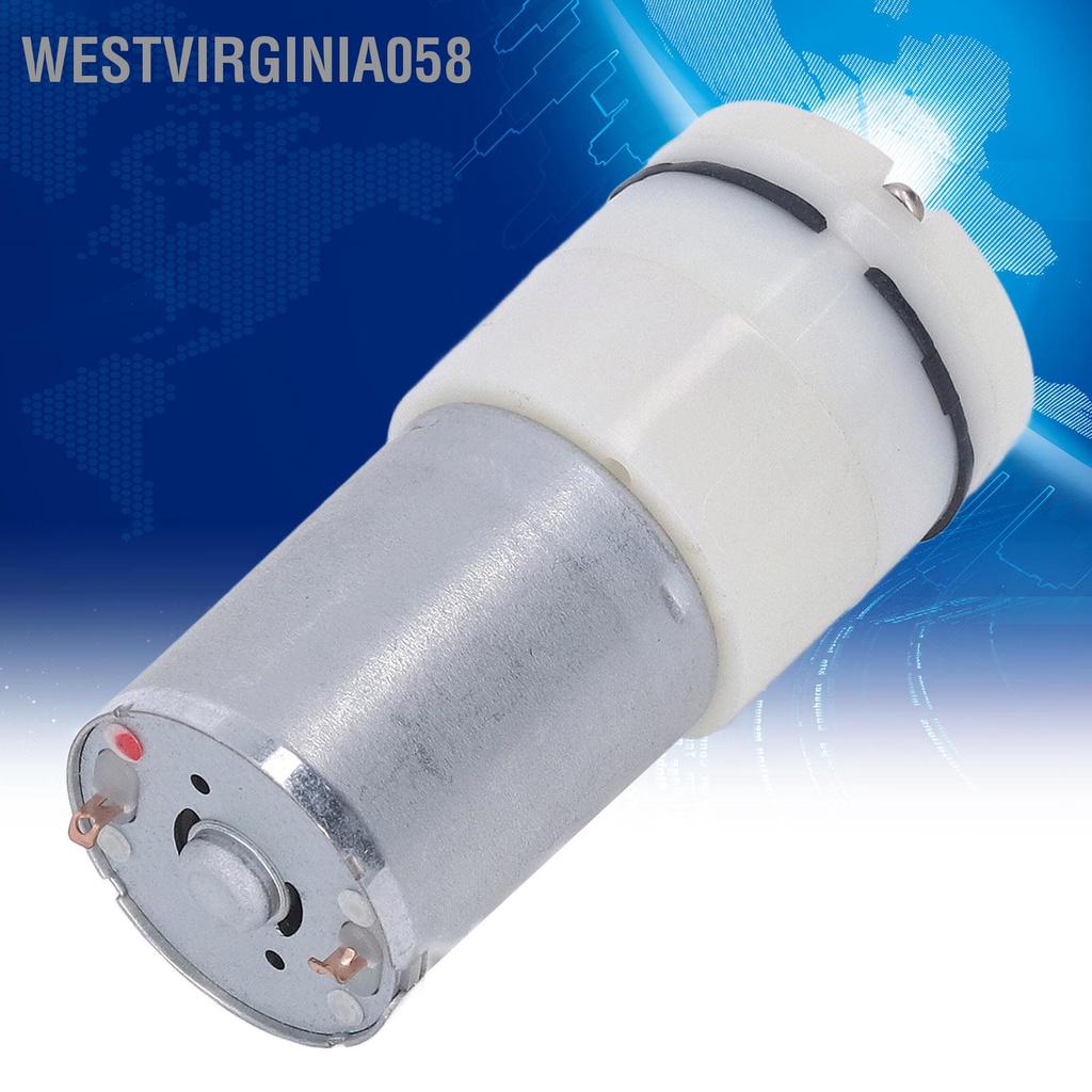 Westvirginia058 Máy bơm không khí siêu nhỏ Truyền động cơ màng nén 1 cổng 370 Màu trắng