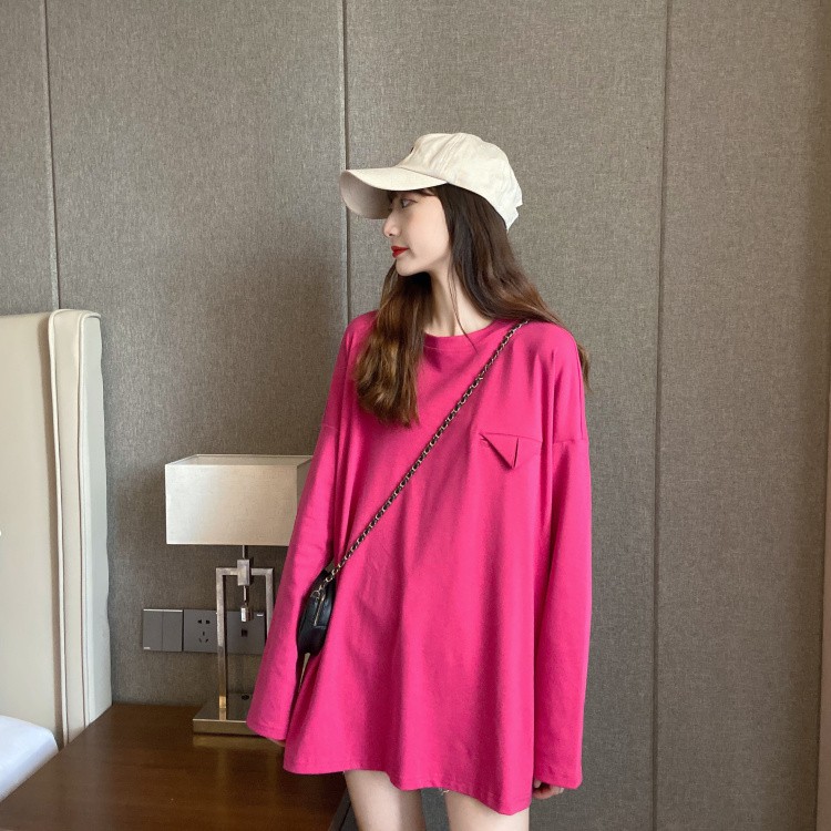 Áo Thun Tay Dài Cổ Tròn Dáng Rộng Thời Trang Cho Nữ | BigBuy360 - bigbuy360.vn