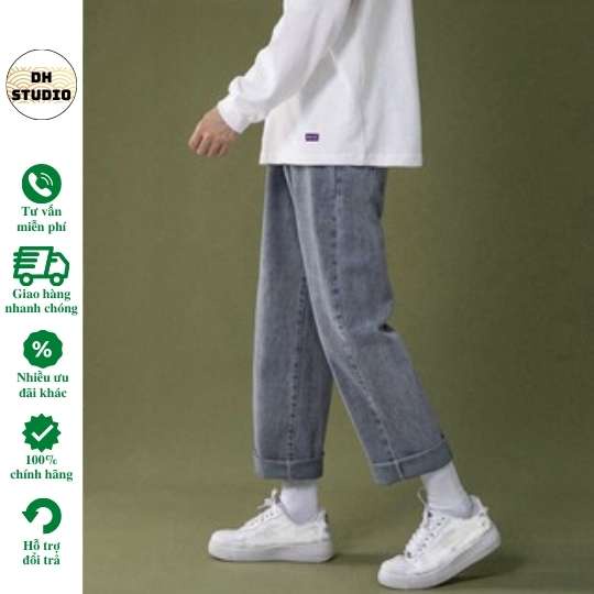Quần Baggy, quan jean xuong,quần bò nam, nữ ,dáng ống suông, rộng nam, phong cách hàn quốc-Q4