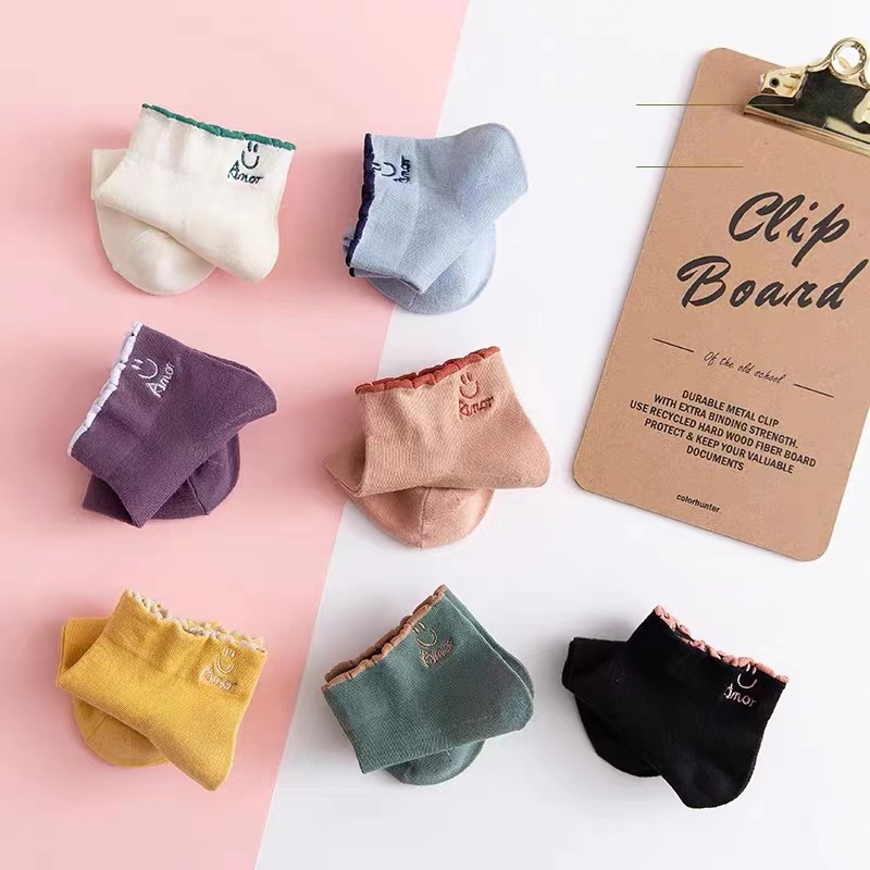 Tất thể thao cổ thấp phối ren phong cách Nhật Bản dễ thương thời trang cho nữ nữ