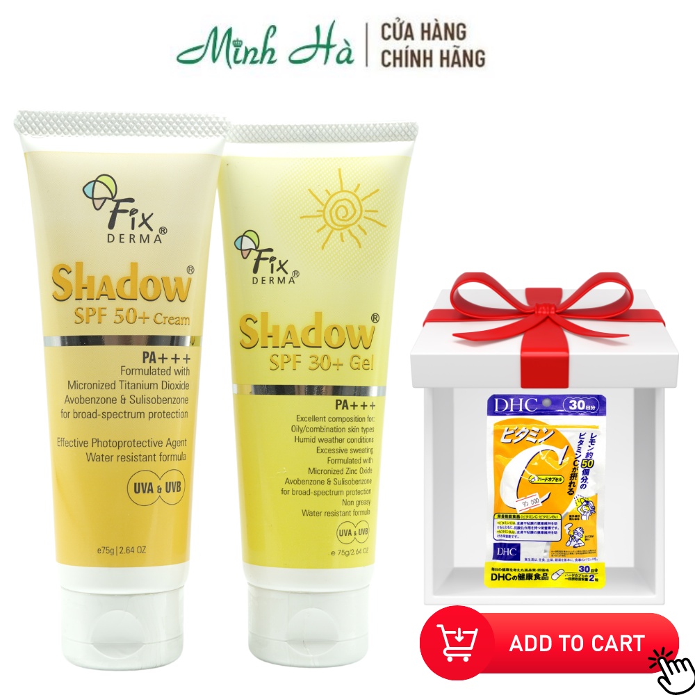 Kem chống nắng Fixderma Shadow SPF 50+ PA+++ 75g