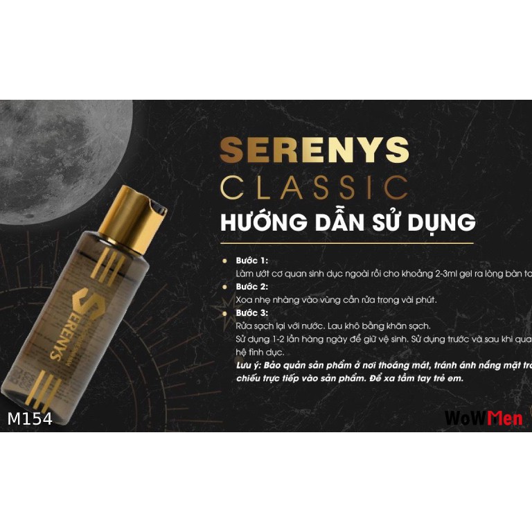 Gel Vệ Sinh Nam Serenys Classic I Dung Dịch Vệ Sinh Vùng Kín Nam Dạng Gel 100ml - M154 - Hàng nhập khẩu