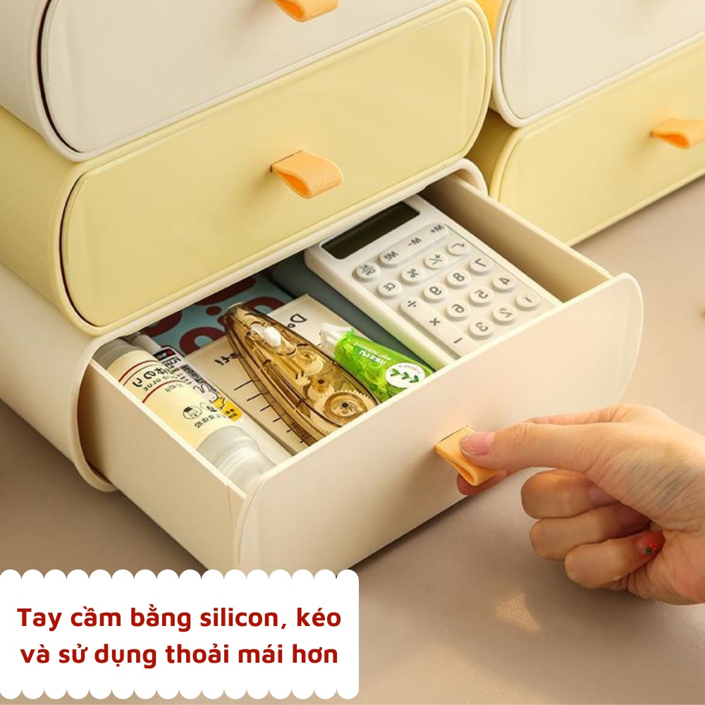 Hộp nhựa để bàn với chất liệu nhựa PP dẻo cao cấp chứa được nhiều vật dụng có ngăn kéo sang trọng và tiện lợi