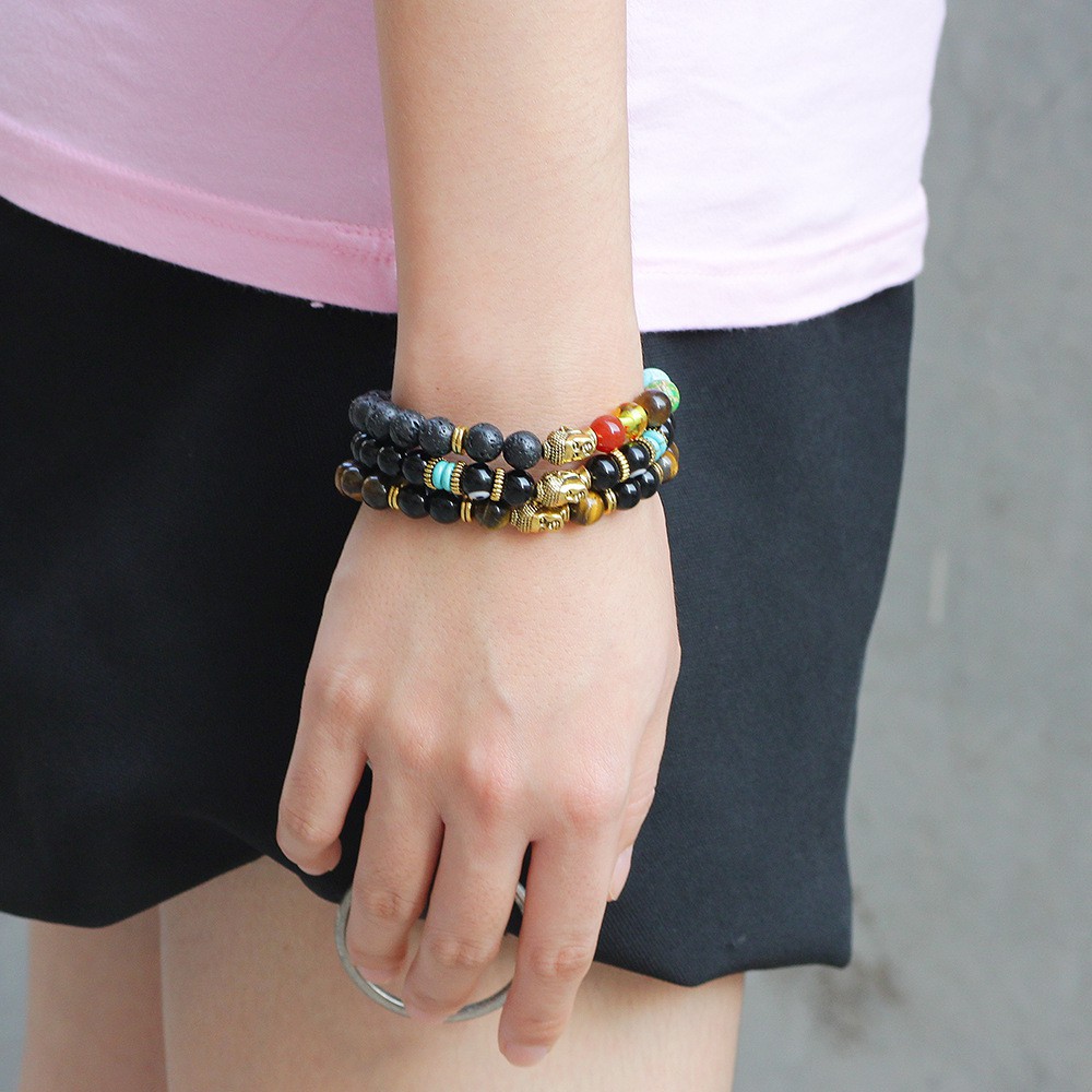 Vòng Tay Chuỗi Hạt Đá Núi Lửa Mặt Phật | BigBuy360 - bigbuy360.vn