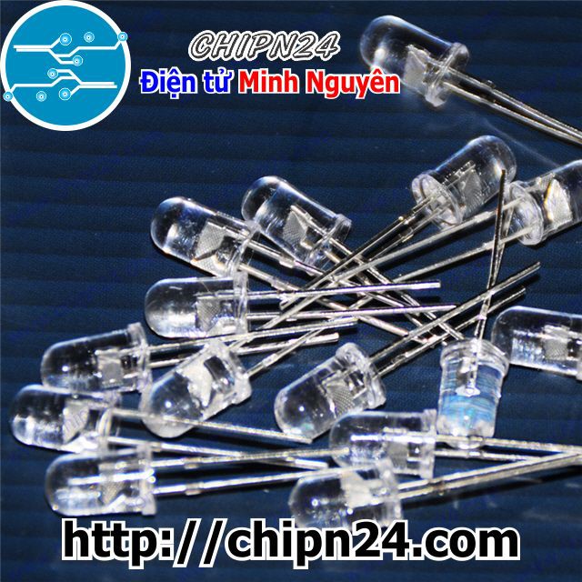 [25 CON] (TK1) Led 5mm trong 7 MÀU RGB 2 chân (Nháy Nhanh)