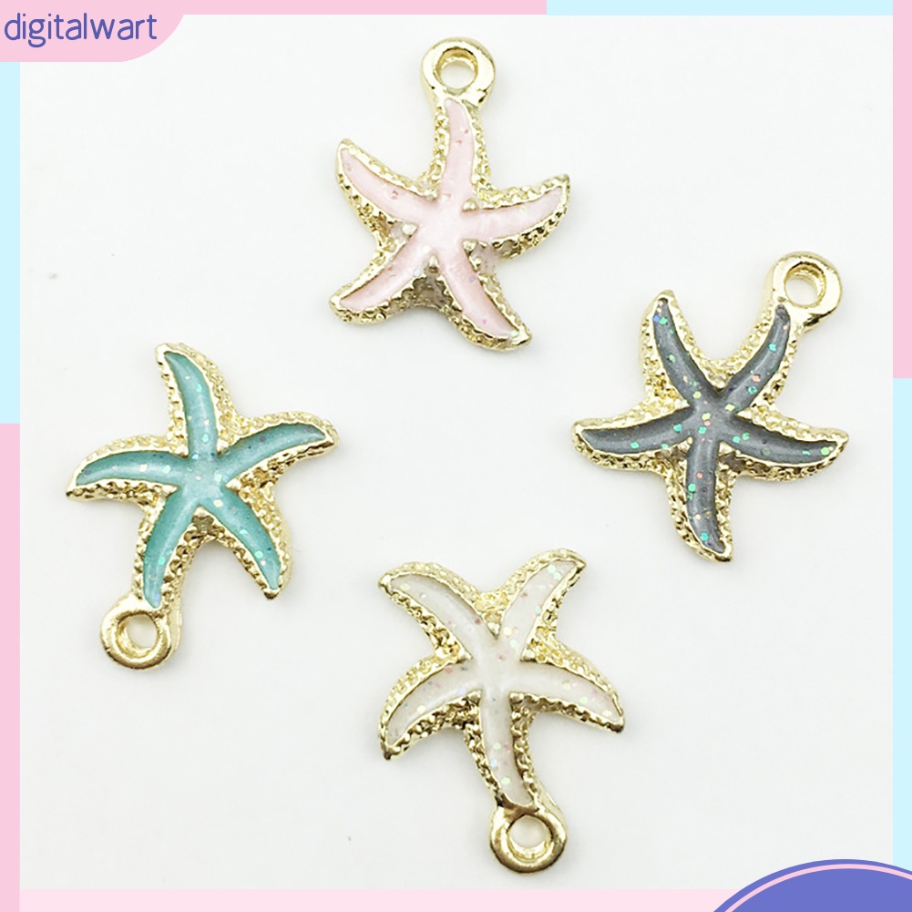 Set 10 mặt dây chuyền hình vỏ sò / ốc / sao biển tự làm đồ trang sức