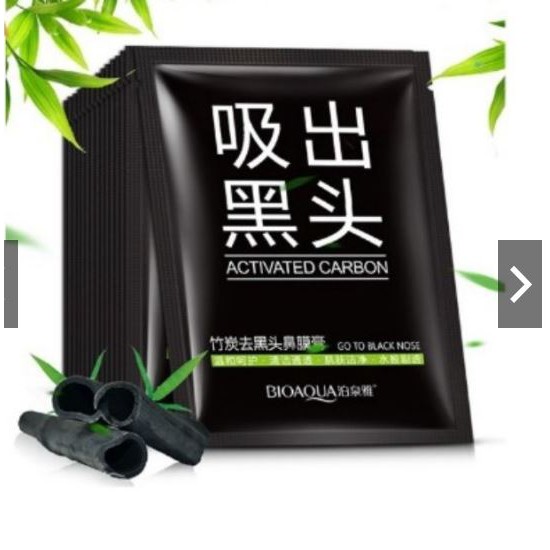 Mặt Nạ Lột Mụn Đầu Đen,Mụn Cám Ở Mũi Bioaqua- Chiết Than Tre Hoạt Tính