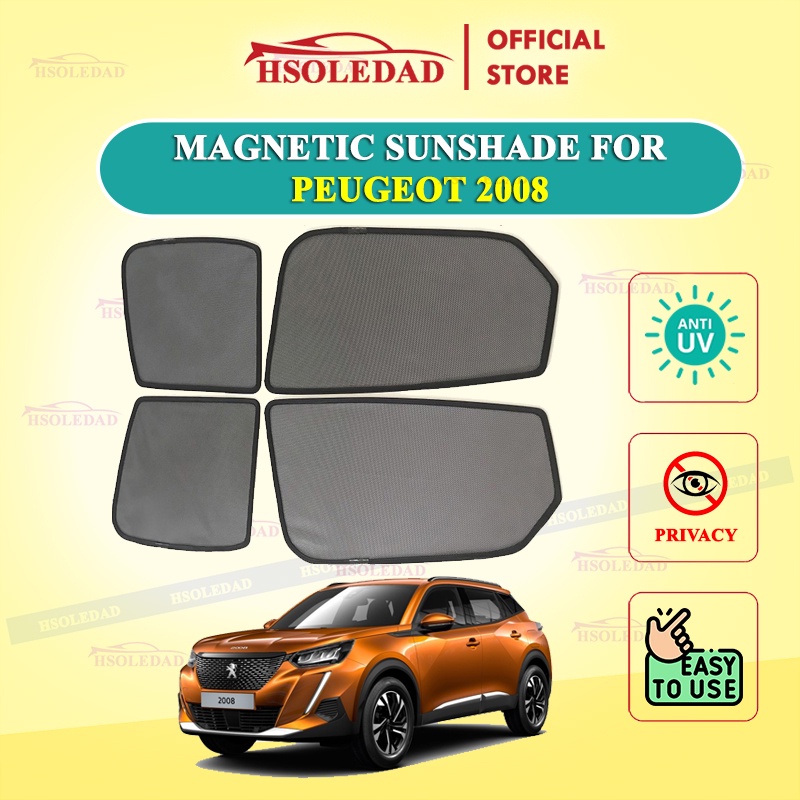 Rèm che nắng nam châm cho xe Peugeot 2008, bộ 4 tấm cho 4 cửa, hàng loại 1 cao cấp nhất, vừa khít kính