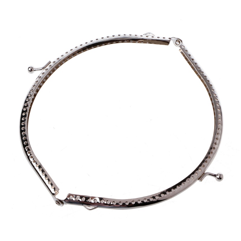 1 Khung Kim Loại Hình Nụ Hôn Tự Làm Cho Túi Xách Tông Bạc 15cm