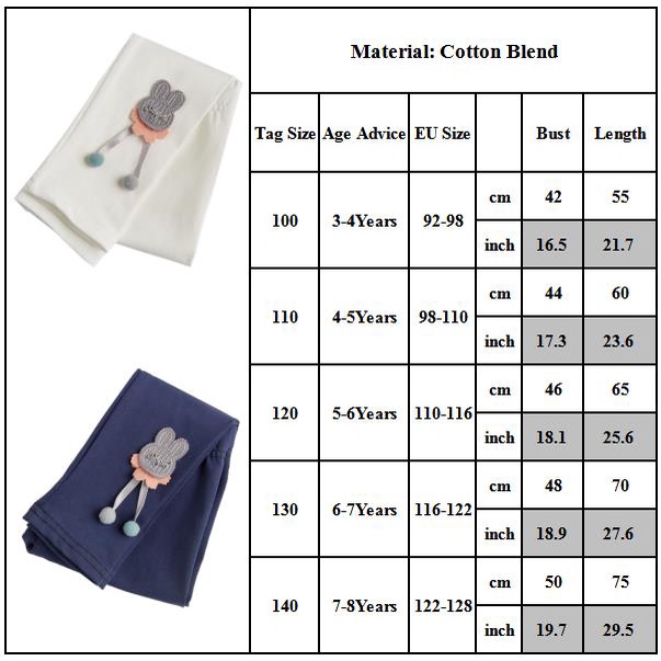 Quần Legging Cotton Thoáng Khí In Họa Tiết Thỏ Hoạt Hình Phong Cách Hàn Quốc Thời Trang Cho Bé Gái