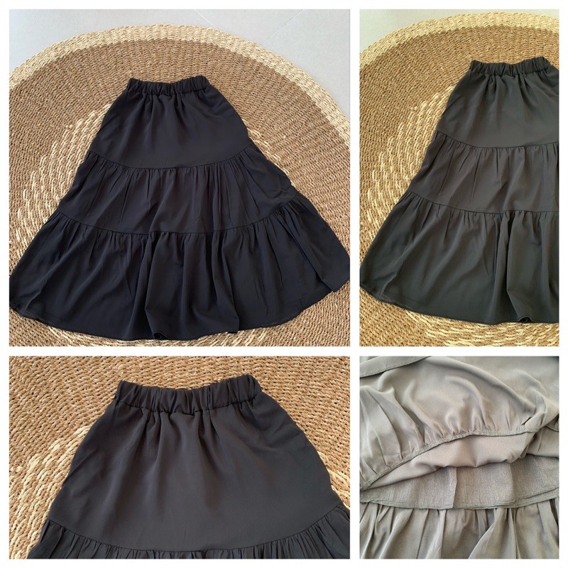 Chân Váy 3 Tầng Cạp Chun Dáng Dài Freesize<55kg - CV.006 | BigBuy360 - bigbuy360.vn