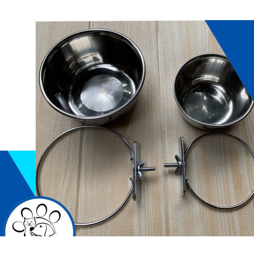 BÁT INOX GẮN CHUỒNG CHÓ MÈO THÚ CƯNG ĐỦ SIZE