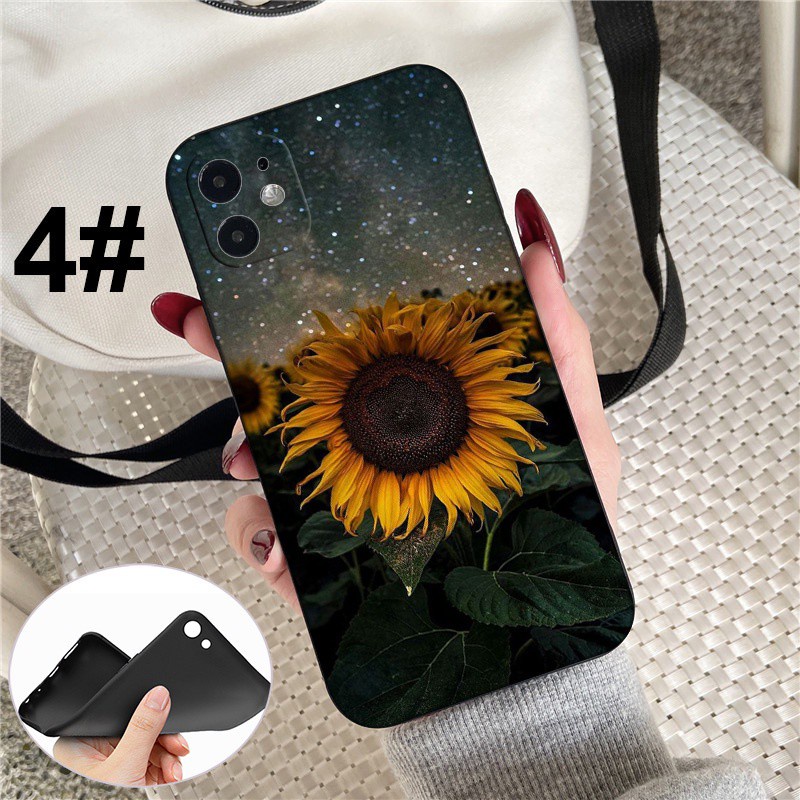 iPhone XR X Xs Max 7 8 6s 6 Plus 7+ 8+ 5 5s SE 2020 Soft Silicone Cover Phone Case Casing 169LQ Yellow Sunflower