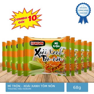 Combo 10 Gói Mì Trộn Khô Kokomi Xoài Xanh Tôm Nõn 86g