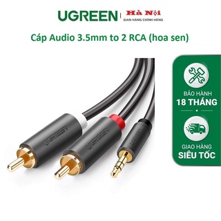 Cáp audio 3.5mm to rca dài 10m chính hãng ugreen 10514 mạ vàng cao cấp