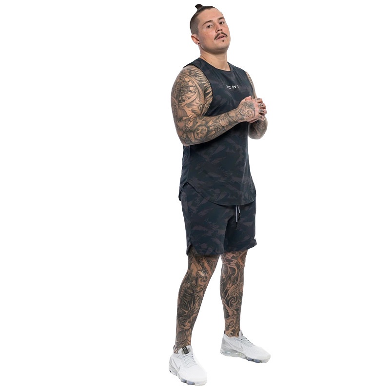 [ GYMEN ] Quần short thể thao nam  thoải mái nhanh khô chạy bộ tập thể dục thoáng khí quần bóng rổ  cỡ lớn  ngoài trời   huấn luyện  hút mồ hôi