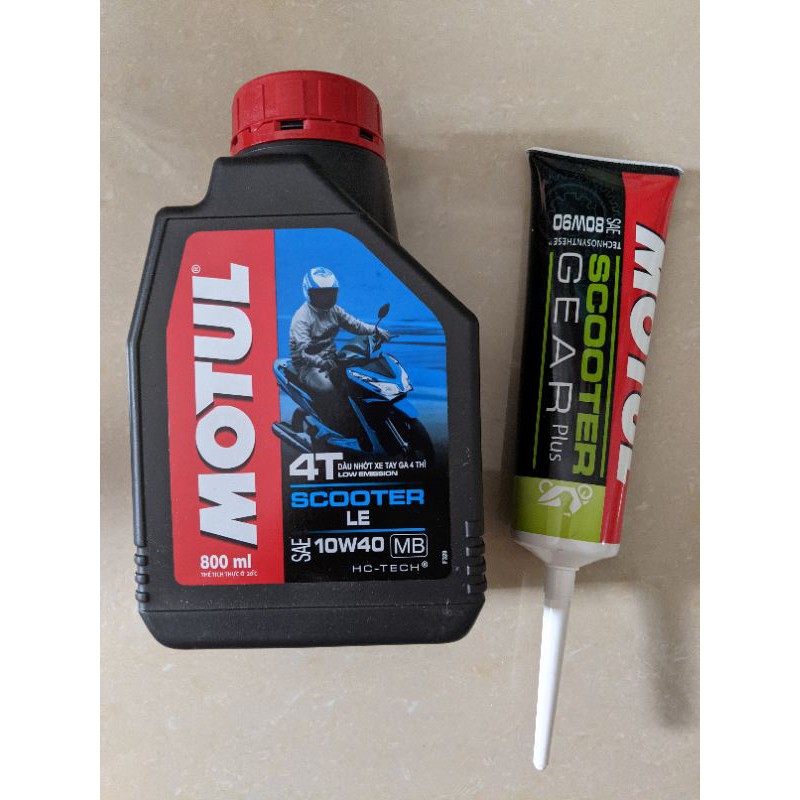 Nhớt xe Motul Le Scooter 10W40 800ml tặng Motul Gear Oil 80w90 120ml